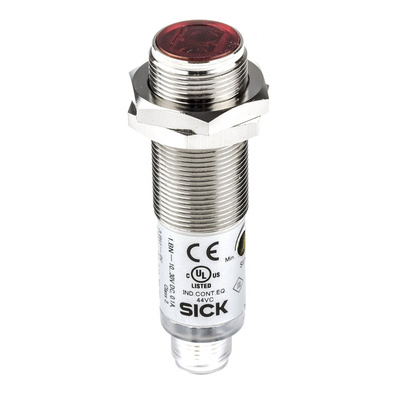 Sick Retroreflective Photoelectric Sensor, Barrel Sensor, 50 mm → 7 m Detection Range