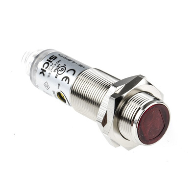 Sick Retroreflective Photoelectric Sensor, Barrel Sensor, 50 mm → 7 m Detection Range