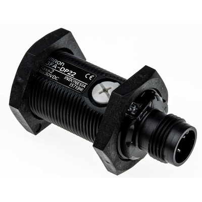 Omron Diffuse Photoelectric Sensor, Barrel Sensor, 300 mm Detection Range