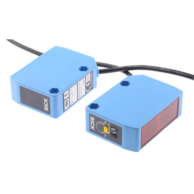 Sick Through Beam Photoelectric Sensor, Block Sensor, 50 m Detection Range