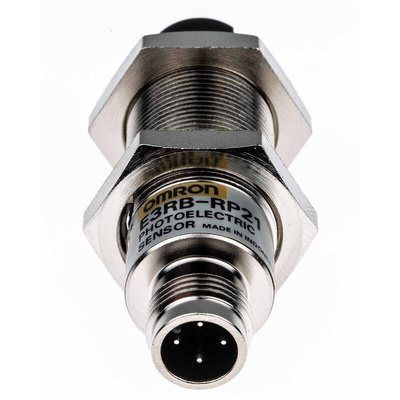Omron Retroreflective Photoelectric Sensor, Barrel Sensor, 100 mm → 3 m Detection Range