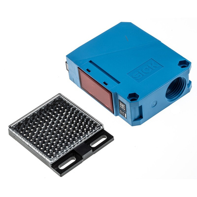 Sick Retroreflective Photoelectric Sensor, Block Sensor, 100 mm → 15 m Detection Range