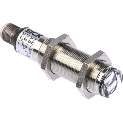 Sick Retroreflective Photoelectric Sensor, Barrel Sensor, 50 mm → 3.7 m Detection Range