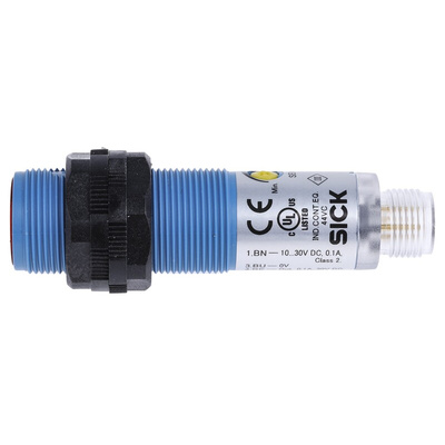 Sick Retroreflective Photoelectric Sensor, Barrel Sensor, 50 mm → 7 m Detection Range