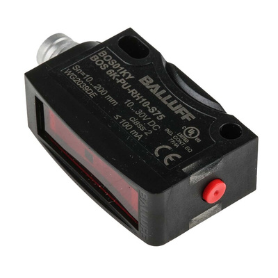 BALLUFF Diffuse Photoelectric Sensor, Block Sensor, 1 mm → 200 mm Detection Range