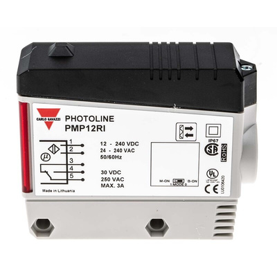 Carlo Gavazzi Retroreflective Photoelectric Sensor, Block Sensor, 12 m Detection Range