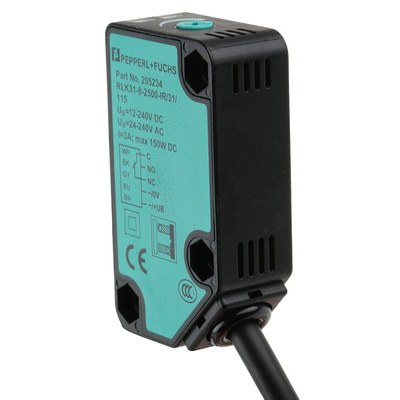 Pepperl + Fuchs Diffuse Photoelectric Sensor, Block Sensor, 0 → 2.5 m Detection Range