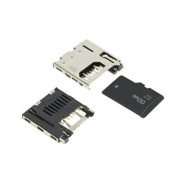 3M 8 Way Right Angle Micro SD Memory Card Connector With Solder Termination
