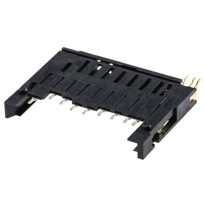 Yamaichi 9 Way Right Angle SD Card Memory Card Connector With Solder Termination