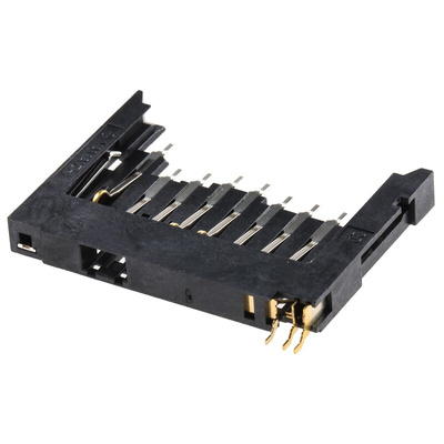 Yamaichi 9 Way Right Angle SD Card Memory Card Connector With Solder Termination