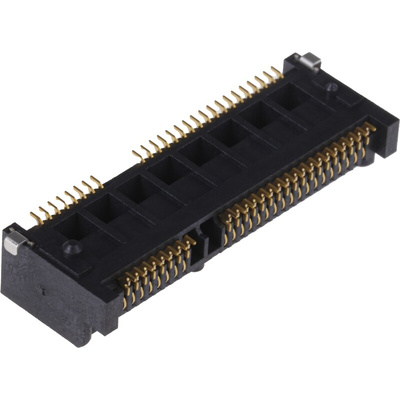 JAE 52 Way Right Angle Mini PCIe, PCI Memory Card Connector With Solder Termination