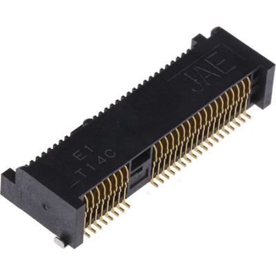 JAE 52 Way Right Angle Mini PCIe, PCI Memory Card Connector With Solder Termination