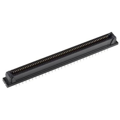 JAE Female Edge Connector, Through Hole Mount, 120-Contacts, 1.27mm Pitch, 2-Row, Solder Termination