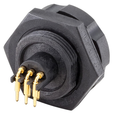 Rosenberger, RoDI Rosenberger Diagnostic Interface, Straight Panel Mount Female Magnetic Connector, Solder Termination