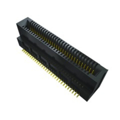 Samtec MEC8-DV Series Vertical Female Edge Connector, Edge Mount, 20-Contacts, 0.8mm Pitch, 2-Row, Solder Termination