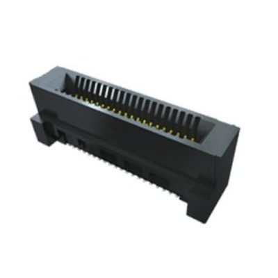 Samtec HSEC8-PE Series Vertical Female Edge Connector, Surface Mount, 20-Contacts, 0.8mm Pitch, 2-Row, Solder
