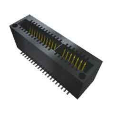 Samtec MEC1 Series Vertical Female Edge Connector, Surface Mount, 60-Contacts, 1mm Pitch, 2-Row, Solder Termination
