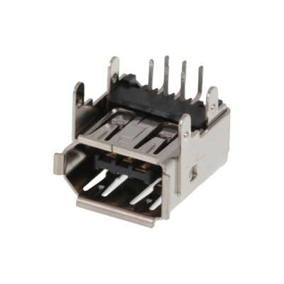 Molex 6 Way Right Angle Through Hole Firewire Connector, Socket