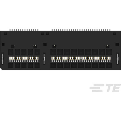 TE Connectivity Right Angle Female Edge Connector, Surface Mount, 84-Contacts, 0.6mm Pitch, 2-Row, Solder Termination