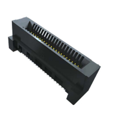 Samtec HSEC8 Series Vertical Female Edge Connector, Surface Mount, 10-Contacts, 0.8mm Pitch, 1-Row