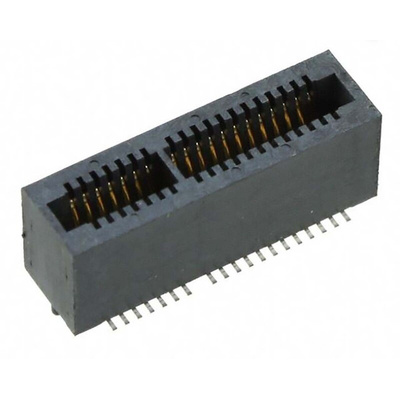 Samtec MEC1 Series Vertical Female Edge Connector, Surface Mount, 1mm Pitch, 1-Row