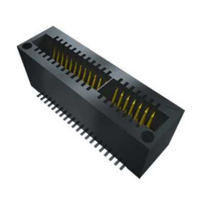 Samtec MEC1 Series Right Angle Female Edge Connector, Surface Mount, 60-Contacts, 1mm Pitch, 2-Row