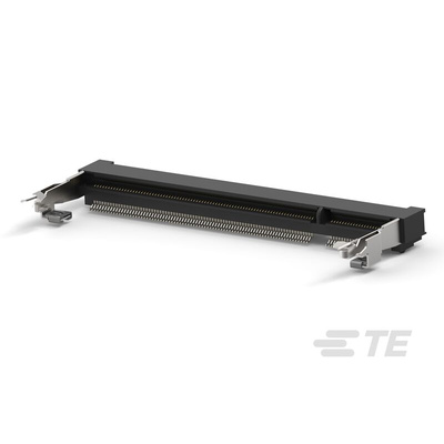 TE Connectivity DDR2 SO DIMM Series Right Angle Female Edge Connector, PCB Mount, 200-Contacts, 0.6mm Pitch, 2-Row