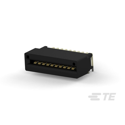 TE Connectivity Right Angle Female Edge Connector, PCB Mount, 20-Contacts, 2.54mm Pitch, 1-Row