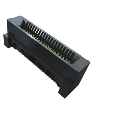 Samtec HSEC8-DV Series Vertical Female Edge Connector, Surface Mount, 40-Contacts, 0.8mm Pitch, 2-Row