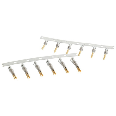 CONEC size 1mm Male Crimp D-sub Connector Contact, Gold Flash over Nickel Plug, 28 → 24 AWG