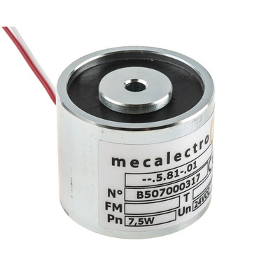Mecalectro Holding Magnet, 440N Holding Force 24V dc