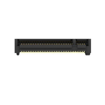TE Connectivity Right Angle Female Edge Connector, Through Hole Mount, 67-Contacts, 1mm Pitch, 2-Row, Solder Termination