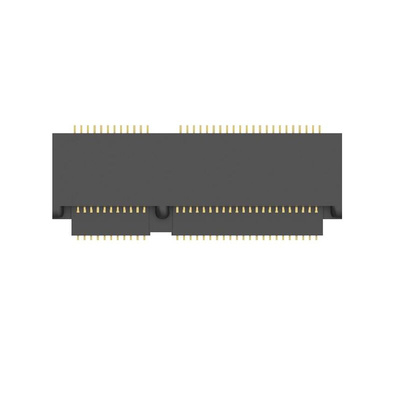 TE Connectivity M.2 NGFF Series Right Angle Female Edge Connector, Surface Mount, 67-Contacts, 0.5mm Pitch, 2-Row,