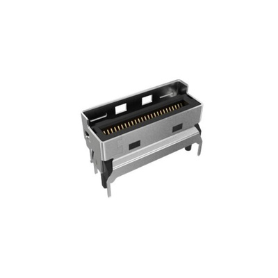 Amphenol ICC Vertical Edge Connector, 74-Contacts, 0.6mm Pitch