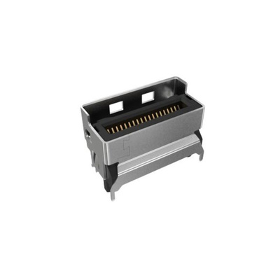 Amphenol ICC Vertical Edge Connector, 74-Contacts, 0.6mm Pitch