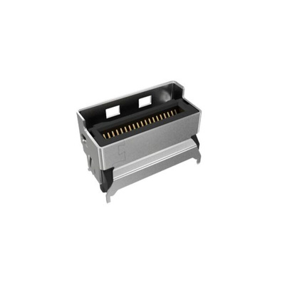 Amphenol ICC Vertical Edge Connector, 74-Contacts, 0.6mm Pitch