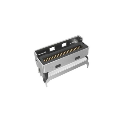 Amphenol ICC Vertical Edge Connector, 74-Contacts, 0.6mm Pitch