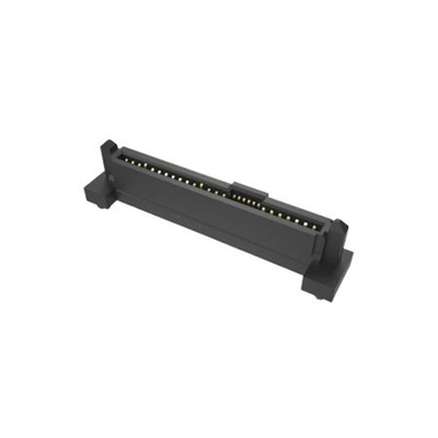 Amphenol ICC Vertical Receptacle Edge Connector, 68-Contacts, 0.8 mm, 1.27 mm Pitch, 2-Row