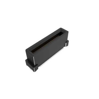 Amphenol Communications Solutions Vertical Edge Connector, 56-Contacts, 0.6mm Pitch, 2-Row