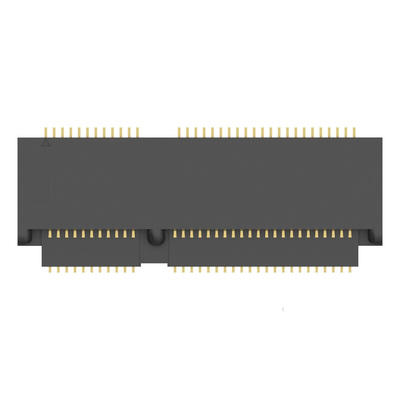 TE Connectivity 2199119 Series Right Angle Edge Connector, Board Mount, 67-Contacts, 0.5mm Pitch, 2-Row, Surface Mount