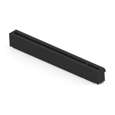 TE Connectivity 5-2364427 Series Vertical Female Edge Connector, Board Mount, 164-Contacts, 1mm Pitch, 2-Row, Surface