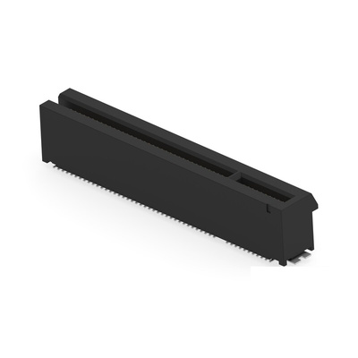 TE Connectivity 5-2371899 Series Vertical Female Edge Connector, Board Mount, 98-Contacts, 1mm Pitch, 2-Row, Surface