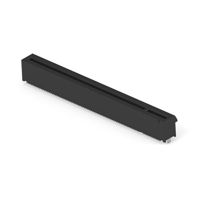 TE Connectivity 5-2378762 Series Vertical Female Edge Connector, Board Mount, 164-Contacts, 1mm Pitch, 2-Row, Surface