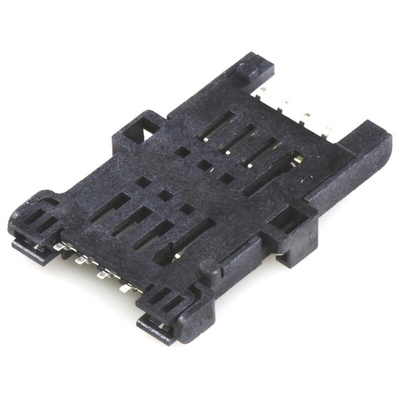 TE Connectivity 6 Way SAM, SIM Memory Card Connector With Solder Termination