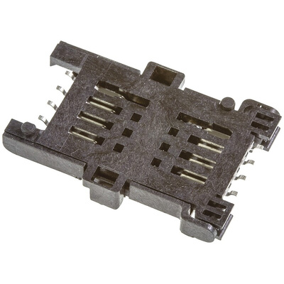 TE Connectivity 8 Way SAM, SIM Memory Card Connector With Solder Termination