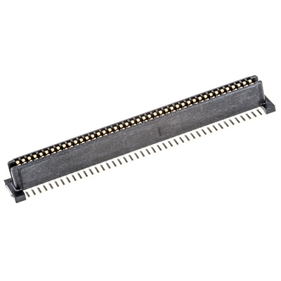 TE Connectivity Female Backplane Connector, Surface Mount, 84-Contacts, 1mm Pitch, Solder Termination