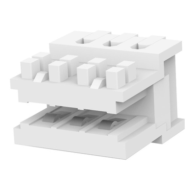 TE Connectivity Right Angle Female Edge Connector, Cable Mount, 3-Contacts, 2.5mm Pitch, 1-Row, IDT Termination