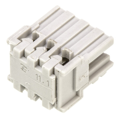 TE Connectivity AMP DUOPLUG Series Female Edge Connector, PCB Mount, 3-Contacts, 2.5mm Pitch, 1-Row, Solder Termination