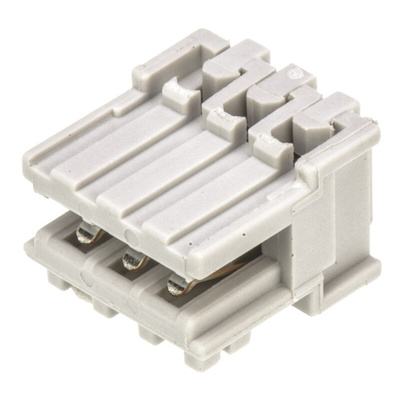 TE Connectivity AMP DUOPLUG Series Female Edge Connector, PCB Mount, 3-Contacts, 2.5mm Pitch, 1-Row, Solder Termination