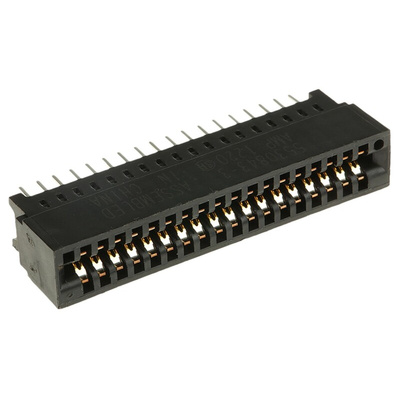 TE Connectivity Standard Edge II Series Female Edge Connector, Through Hole Mount, 36-Contacts, 2.54mm Pitch, 2-Row,